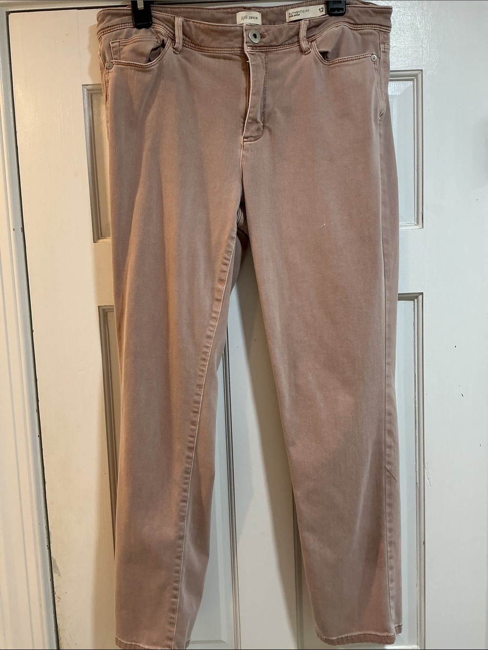 JJill Denim Authentic Fit Slim Ankle Dusty Pink Jeans